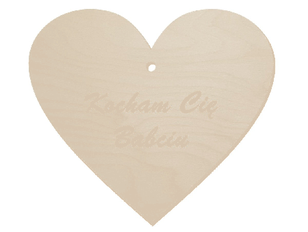 Drewniane serce kocham Cię babciu